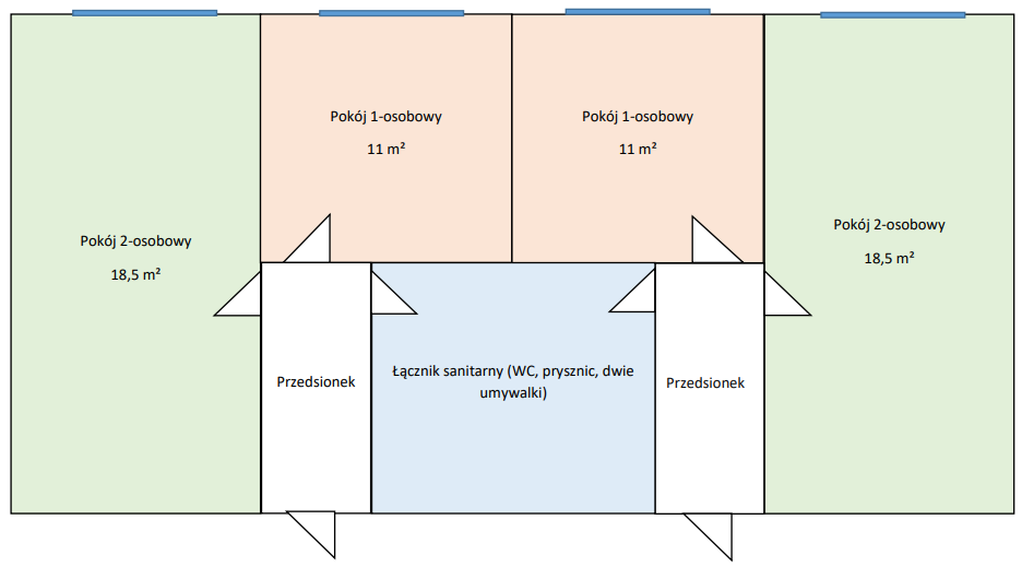 Rzut segmentu I piętra