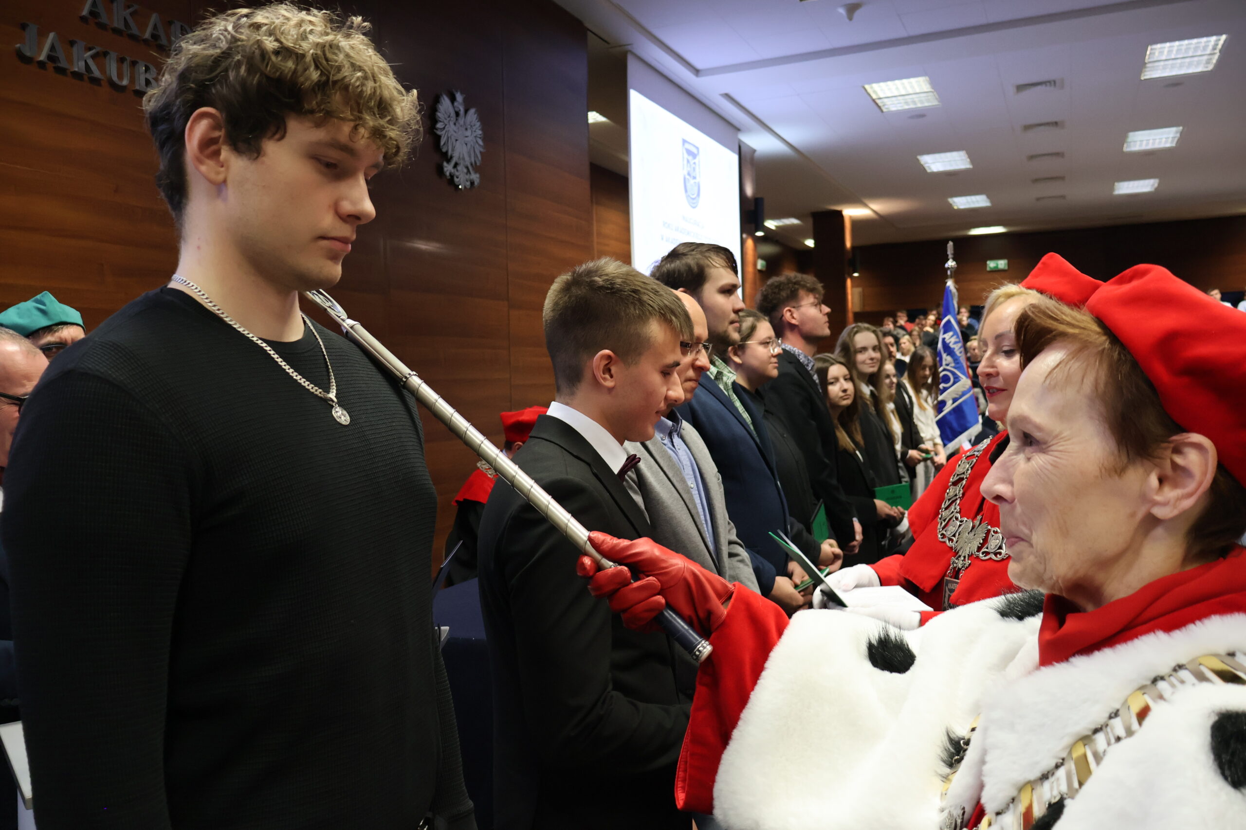 Na zdjęciu JM Rektor prof. dr hab. Elżbieta Skorupska-Raczyńska podczas Immatrykulacji studentów.