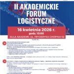 Plakat dotyczący II Akademickiego forum Logistycznego