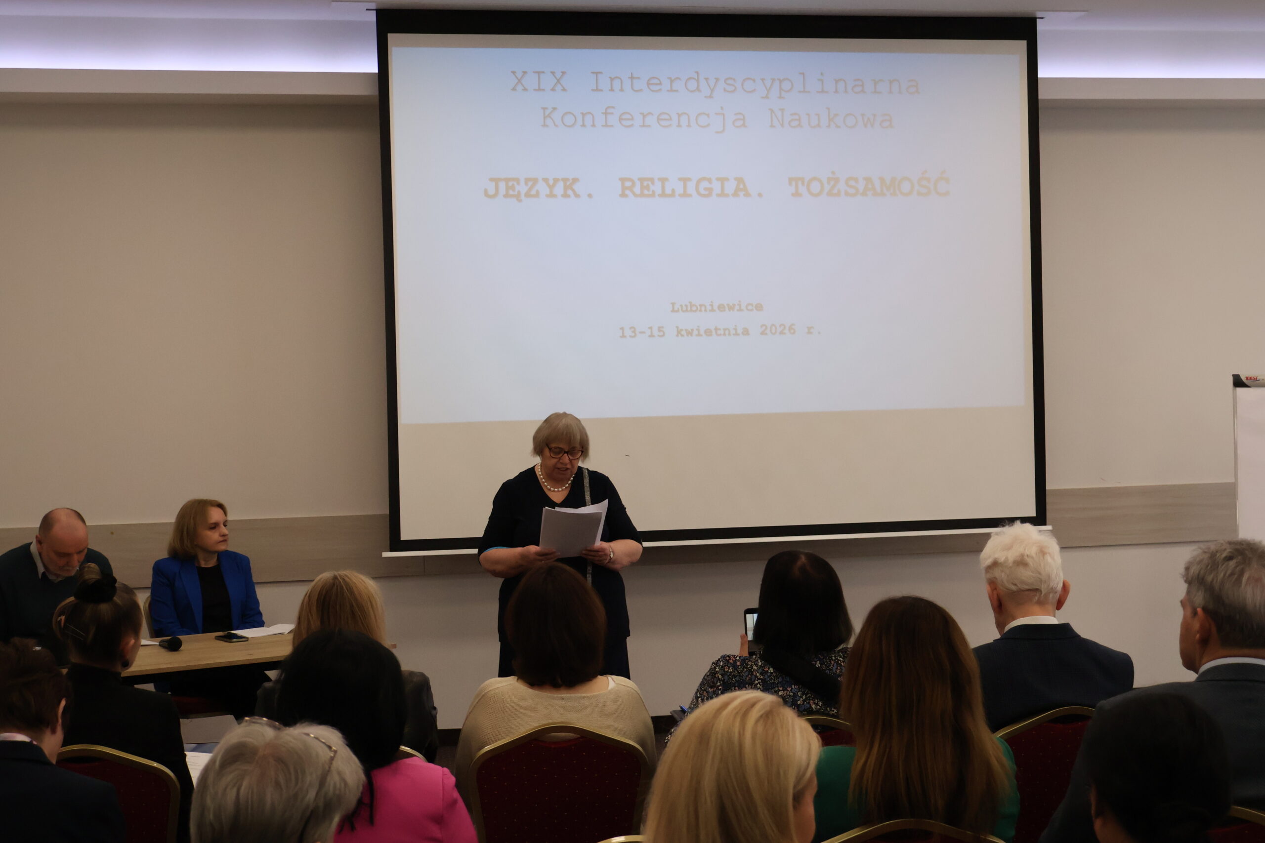 Wystąpienie gości podczas Konferencji Naukowej JĘZYK. RELIGIA. TOŻSAMOŚĆ.