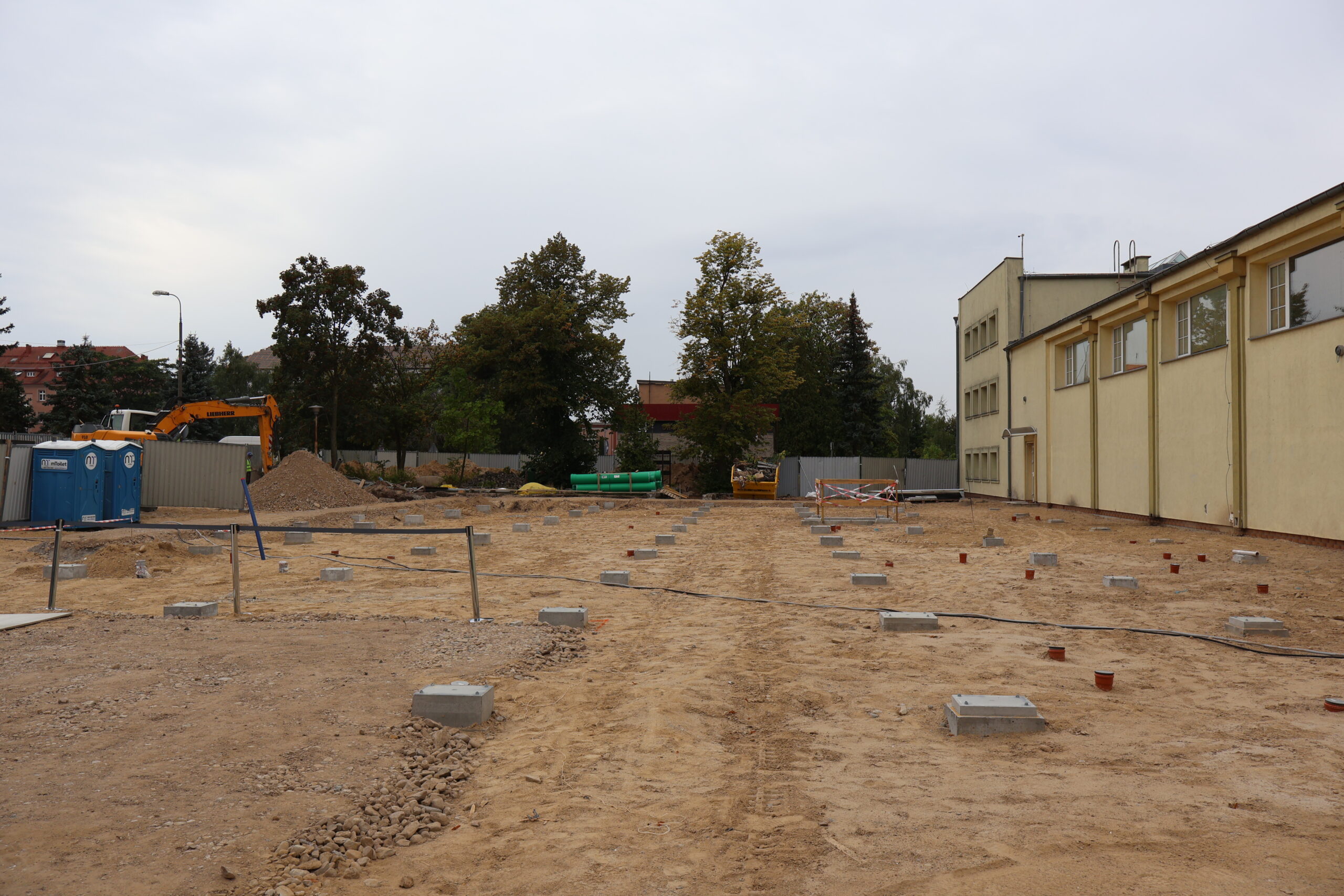 Plac budowy pod budowę budynku.